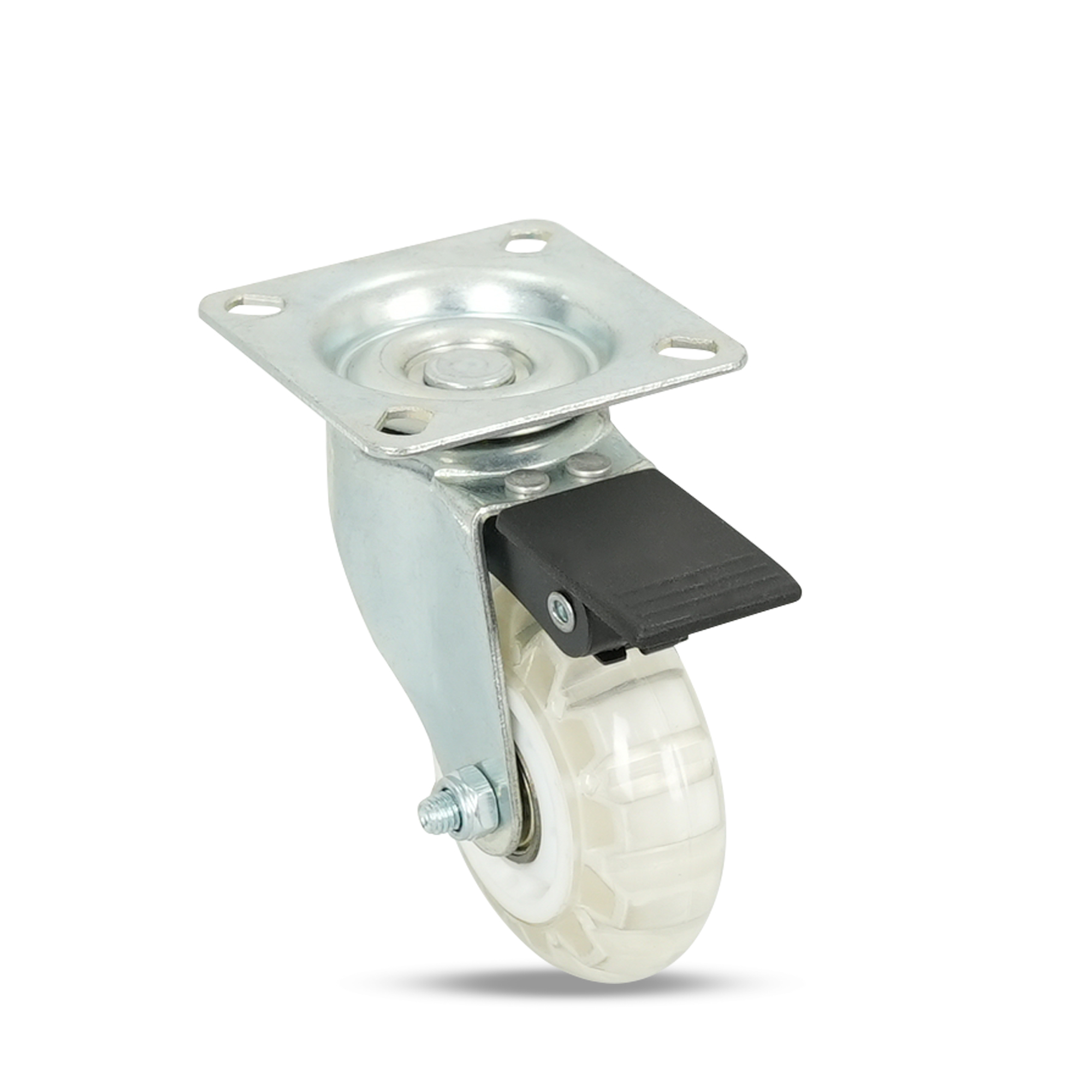 Klutch 2.5in. Polyurethane Skate Swivel Caster, 110-Lb. Capacity, Nonmarking Wheel
